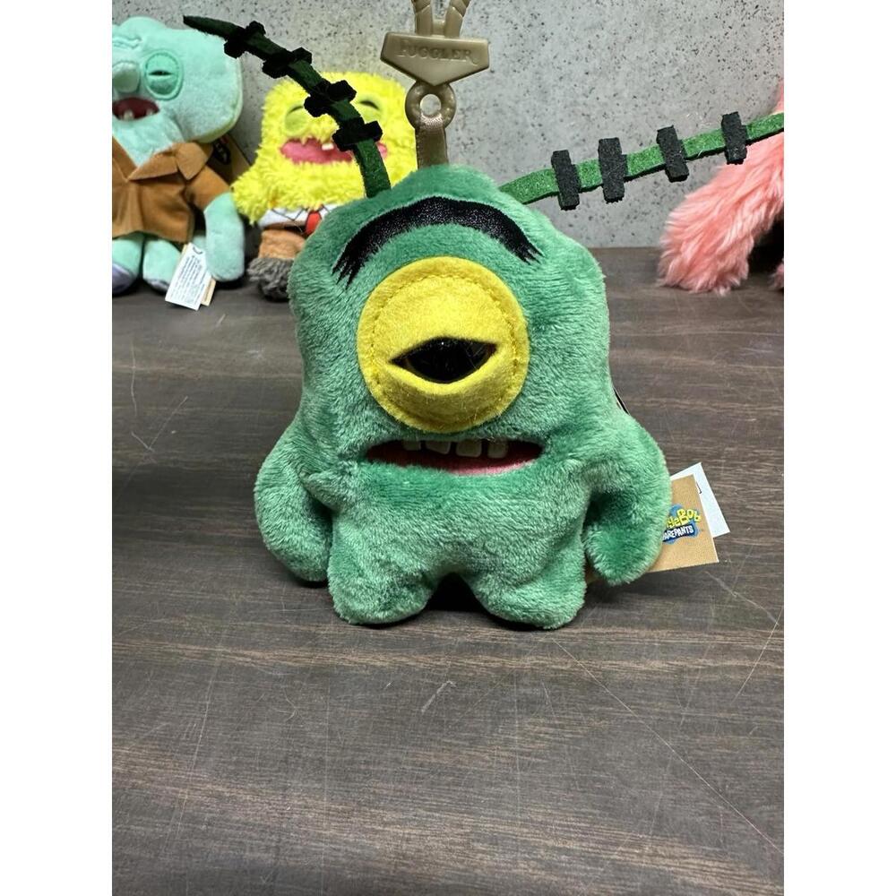 Zuru Fuggler x Spongebob Squarepants Keychain Plush Ring PLANKTON 5 in